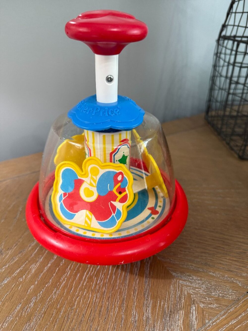 Fisher Price Vintage Spinning Carousel Toy
